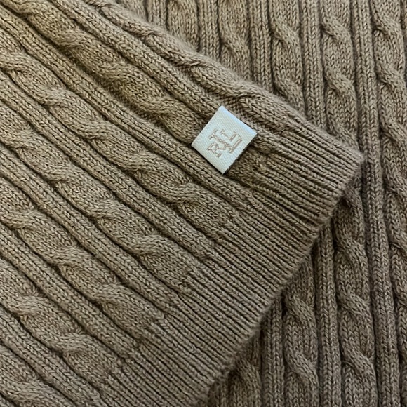 Lauren Ralph Lauren beige/camel color shirt sleeve sweater petite medium - Picture 5 of 6